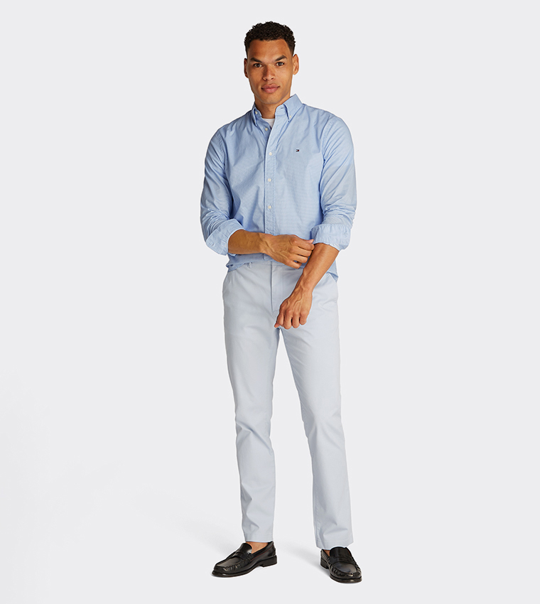 Flag Detail Poplin Long Sleeves Shirt