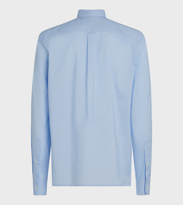 Flag Detail Poplin Long Sleeves Shirt