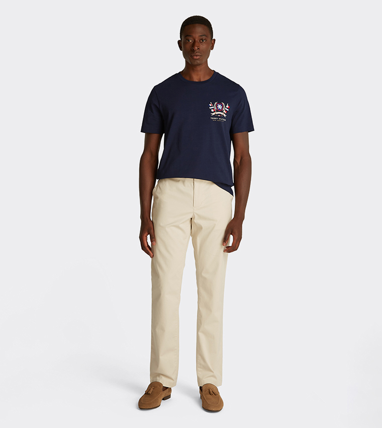 Logo Embroidered Crew Neck T-Shirt