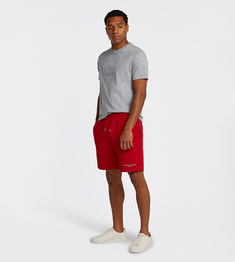 Flags Embroidered Crew Neck T-Shirt