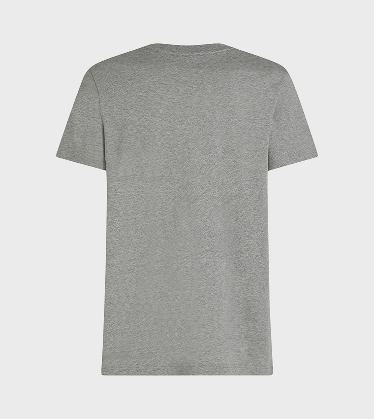 Flags Embroidered Crew Neck T-Shirt