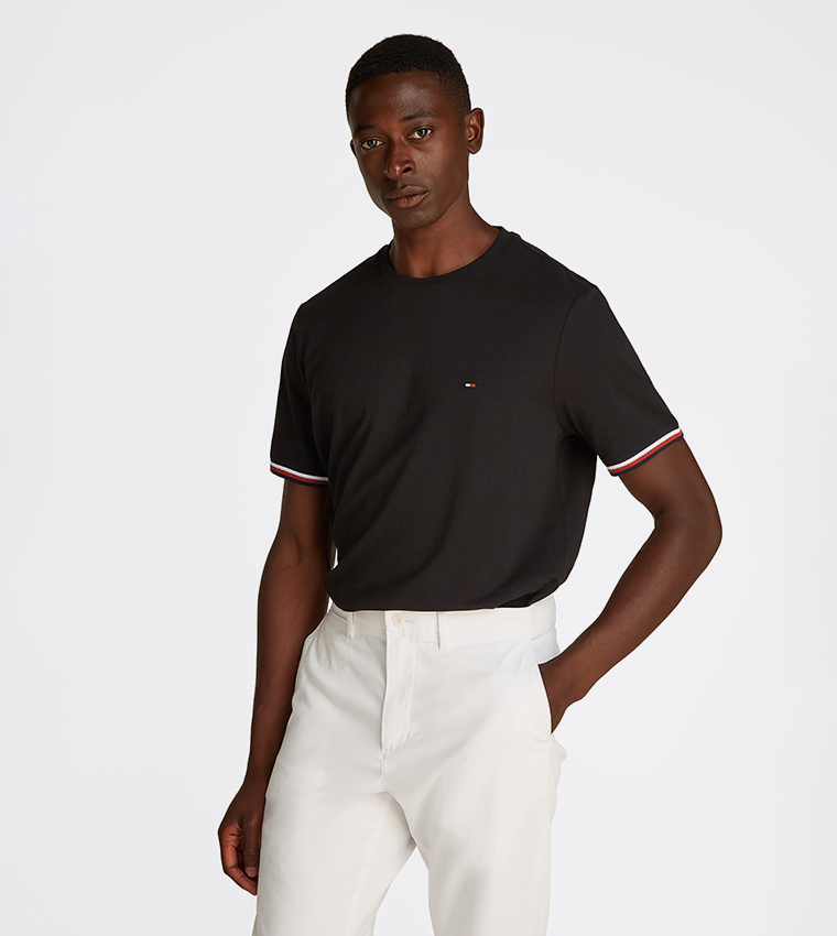 Stripe Detail Crew Neck T-Shirt