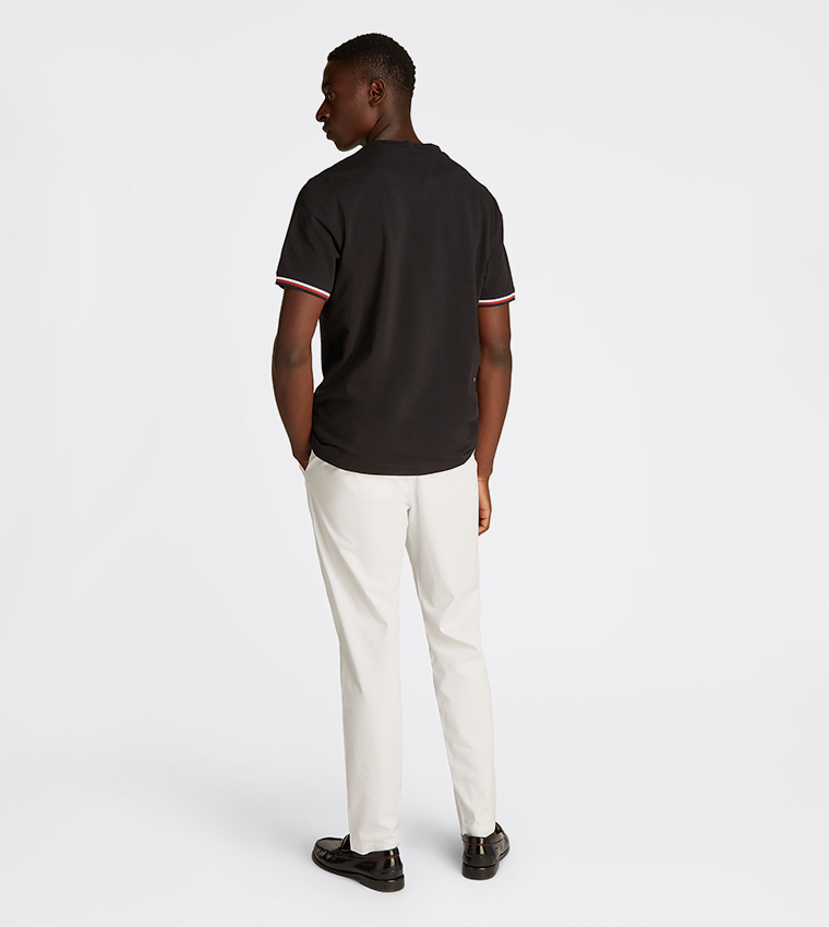 Stripe Detail Crew Neck T-Shirt