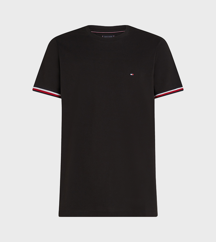 Stripe Detail Crew Neck T-Shirt