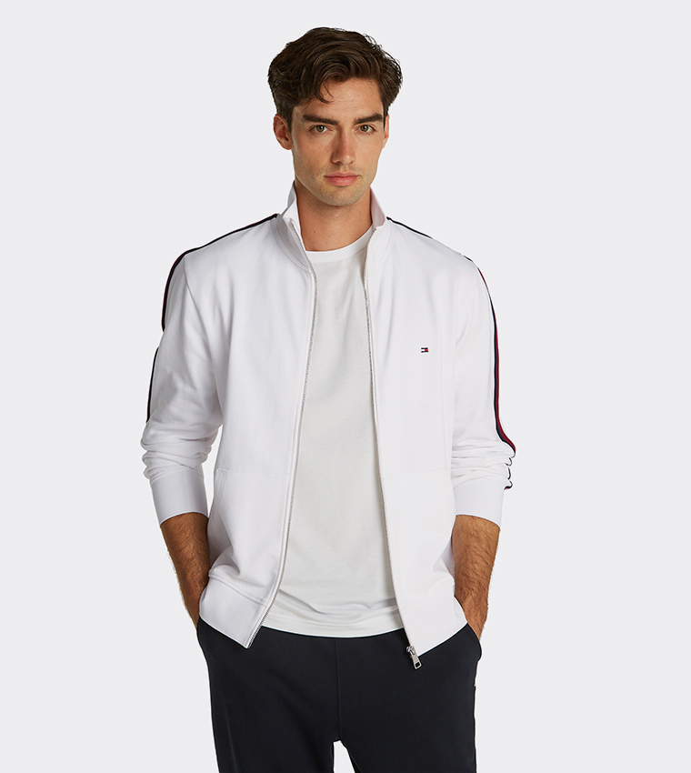 Stripe Detail Zip-Through Jacket
