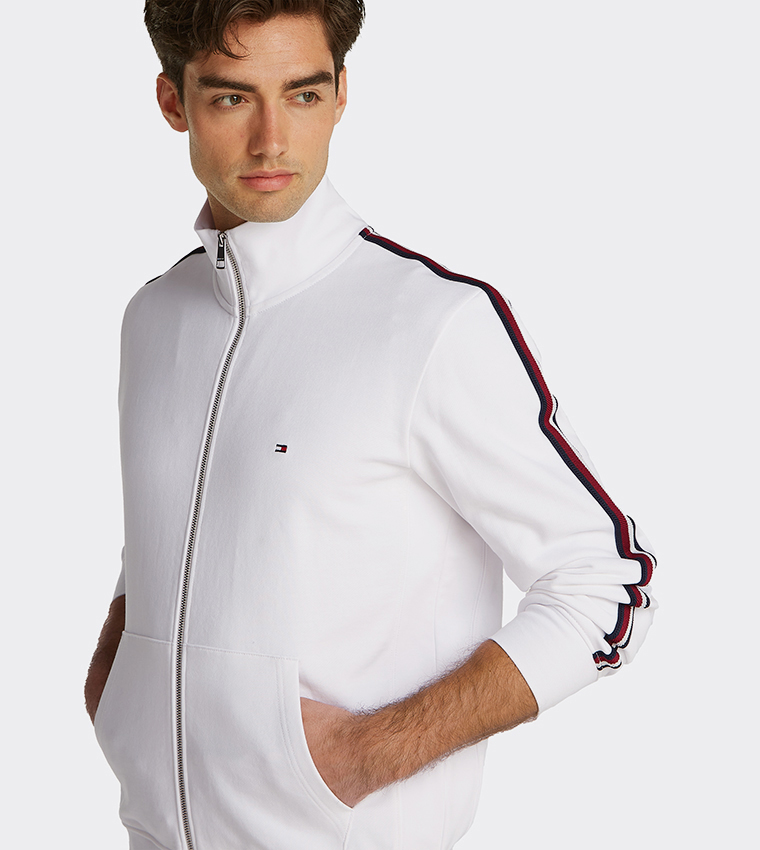 Stripe Detail Zip-Through Jacket