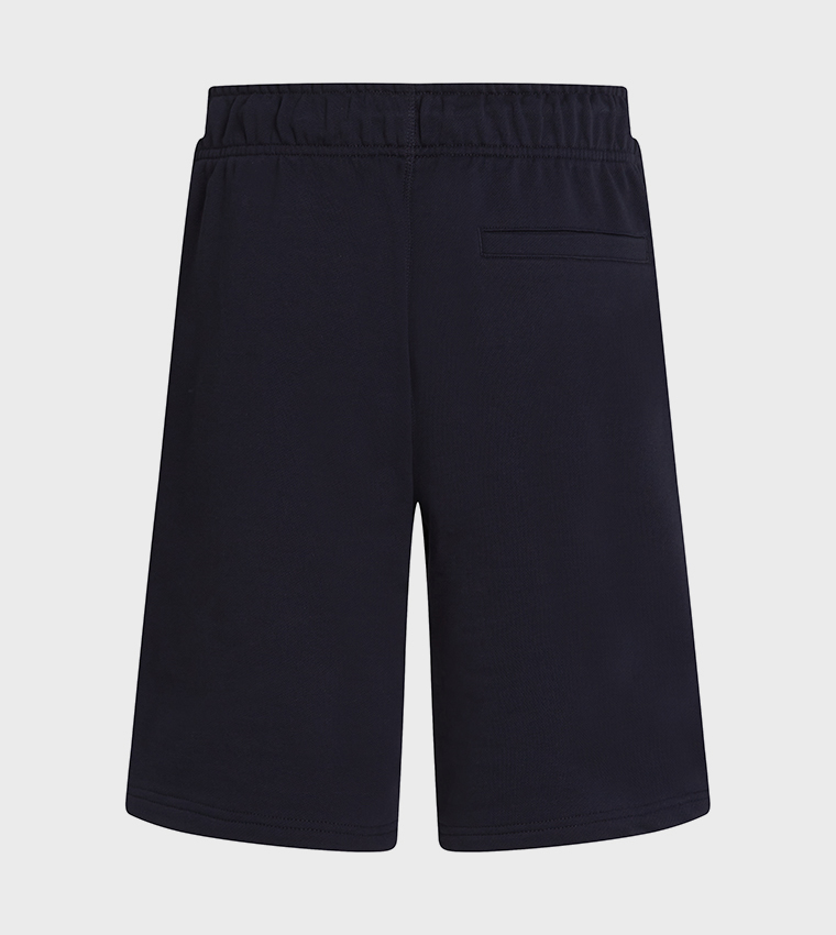 Logo Embossed Drawstring Waist Shorts