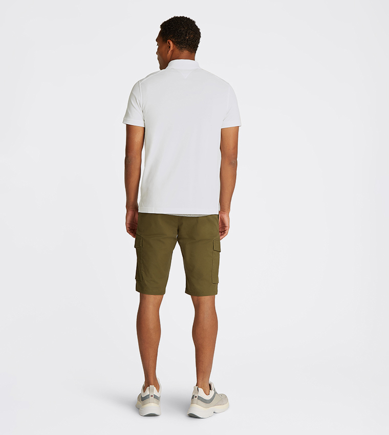 Logo Detail Zipper Neck Polo T-Shirt