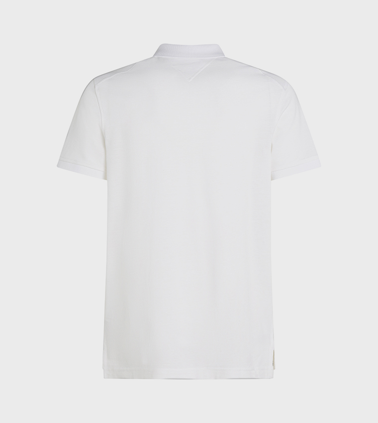 Logo Detail Zipper Neck Polo T-Shirt