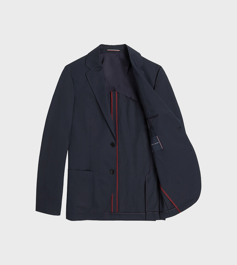 Solid Lapel Collar Linen Blazer