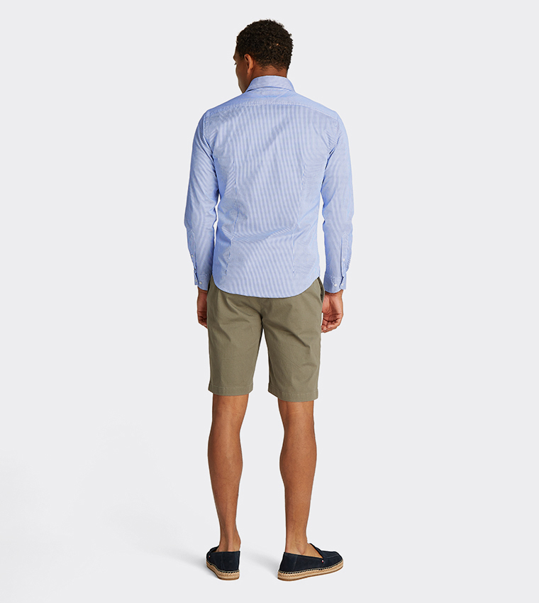 Striped Long Sleeves Twill Shirt