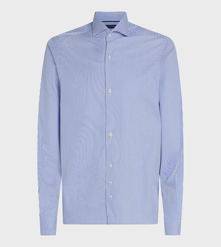 Striped Long Sleeves Twill Shirt