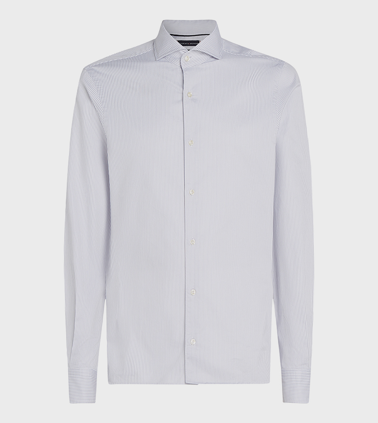 Striped Long Sleeves Twill Shirt