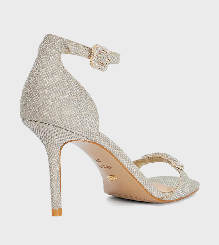 MYLAH Embellished Ankle Strap Heel Sandals