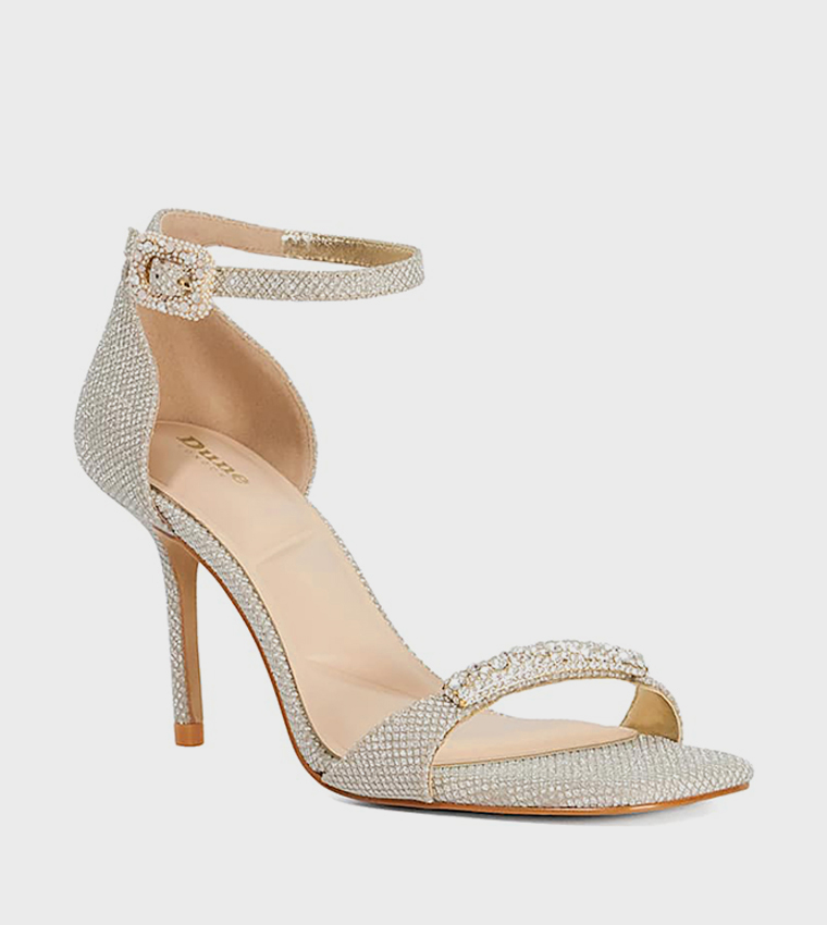 MYLAH Embellished Ankle Strap Heel Sandals