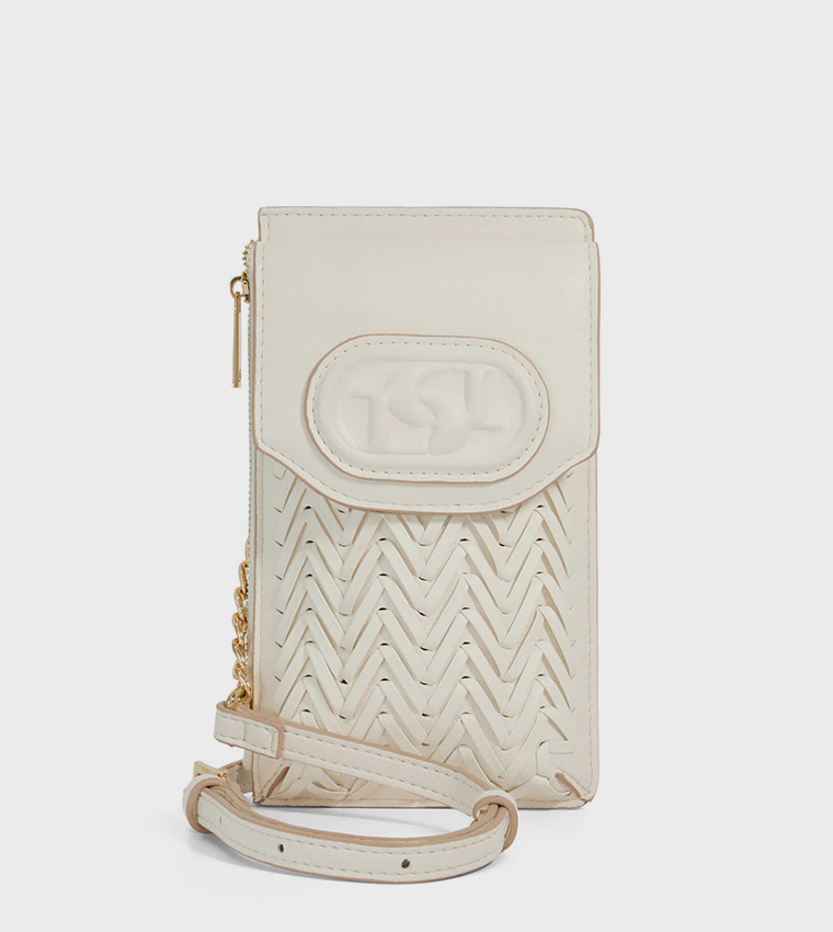 SAMELY Braided Flap Phone Crossbody Bag