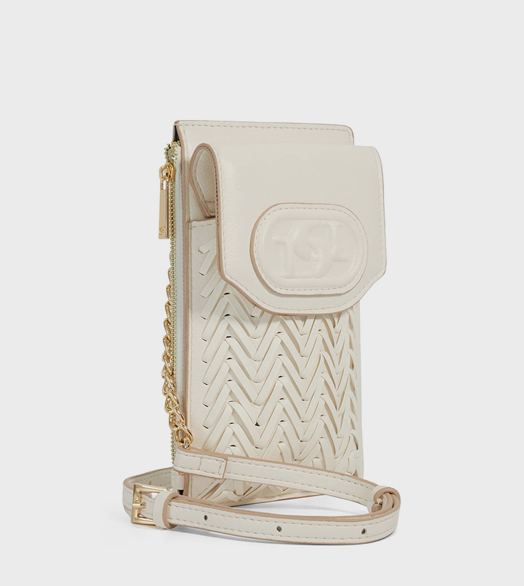 SAMELY Braided Flap Phone Crossbody Bag