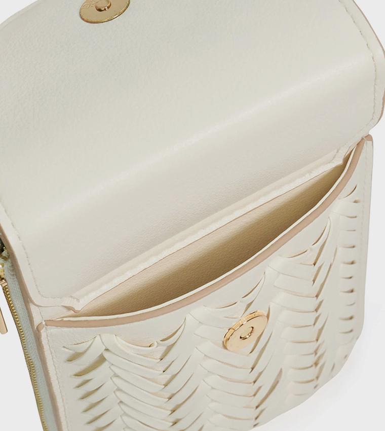 SAMELY Braided Flap Phone Crossbody Bag