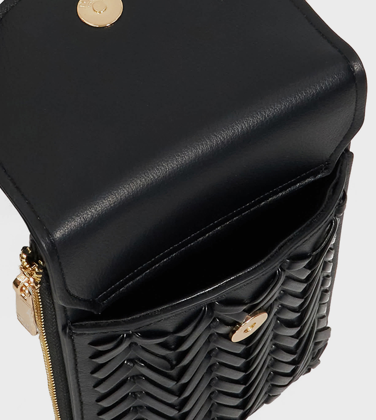 SAMELY Braided Flap Phone Crossbody Bag