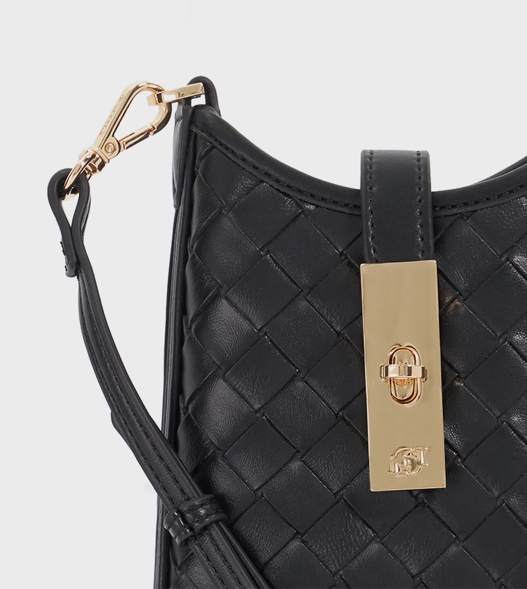 SEEKING Woven Phone Crossbody Bag