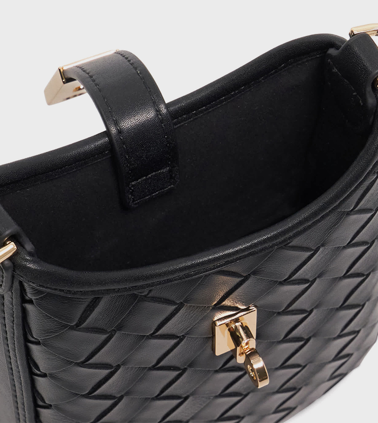 SEEKING Woven Phone Crossbody Bag