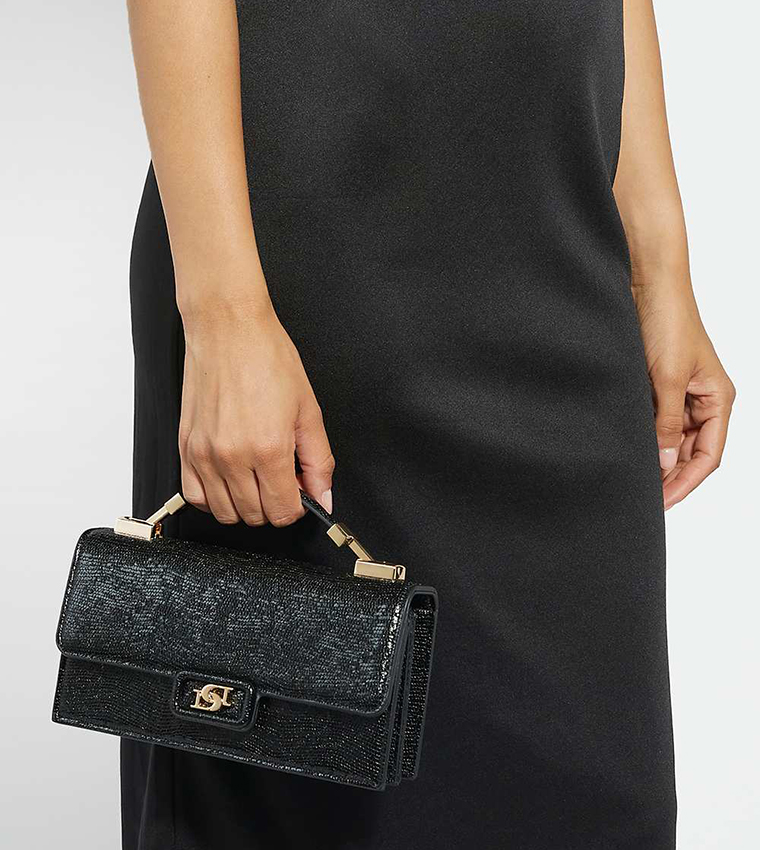 SKILLED Textured Top Handle Crossbody Bag