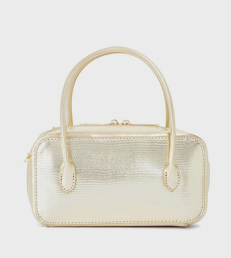 SONG Metallic Charmed Handheld Bag