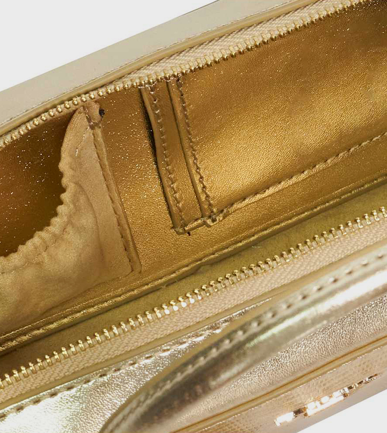 SONG Metallic Charmed Handheld Bag