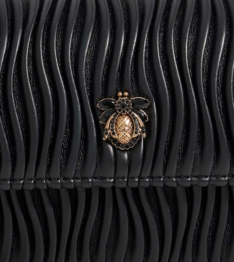 STARLITE Embellished Pleated Crossbody Bag