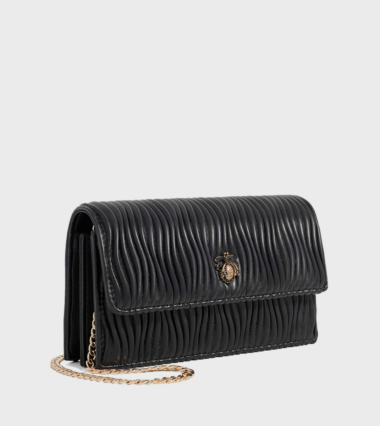 STARLITE Embellished Pleated Crossbody Bag
