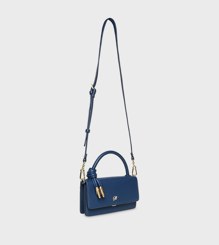 BCRETE Textured Flap Top Handle Bag
