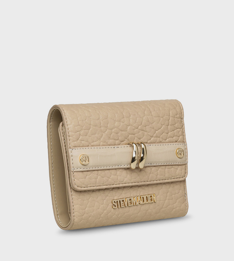 BTUNIS Metal Accent Tri-Fold Wallet