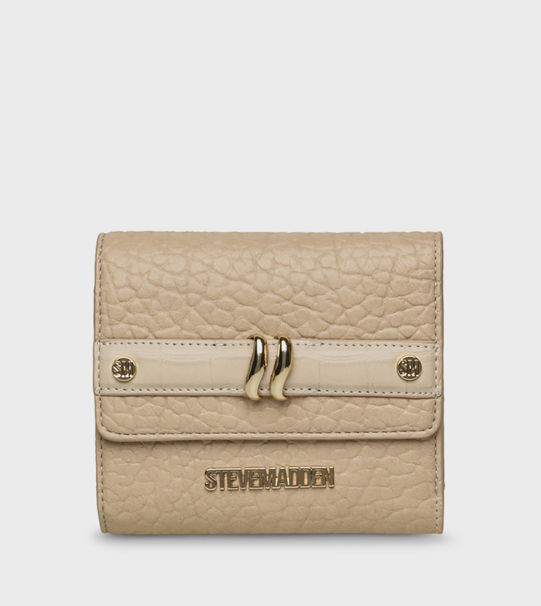 BTUNIS Metal Accent Tri-Fold Wallet