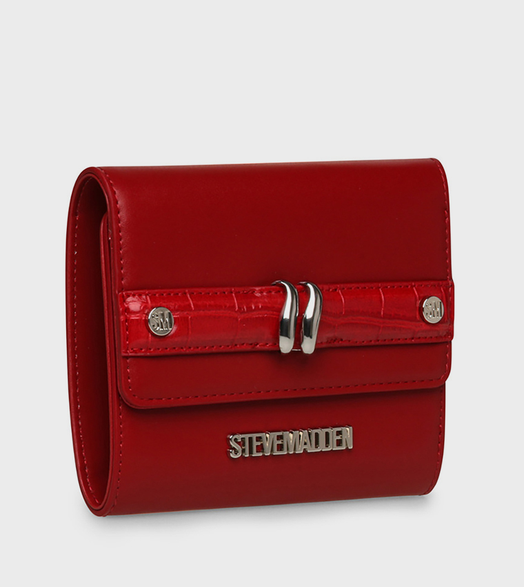 BTUNIS Metal Accent Tri-Fold Wallet