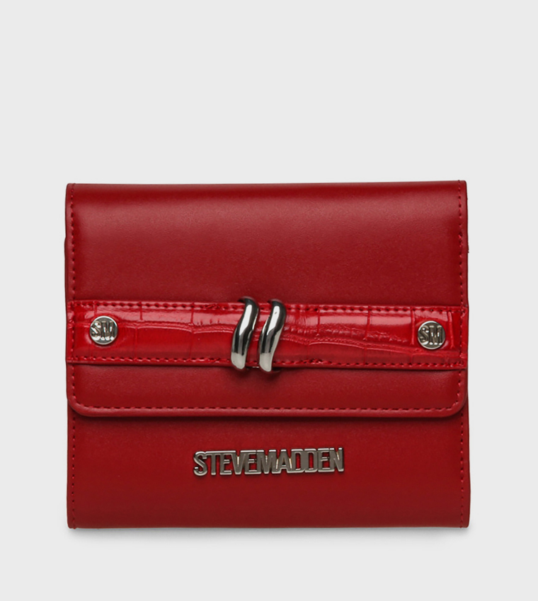 BTUNIS Metal Accent Tri-Fold Wallet