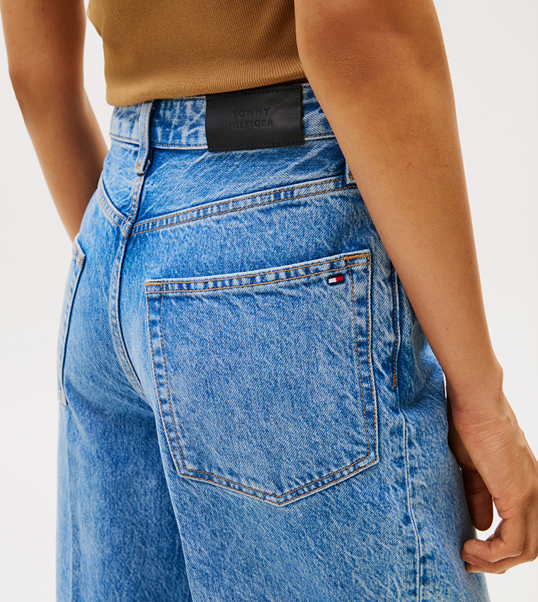Faded Wide Leg Jeans