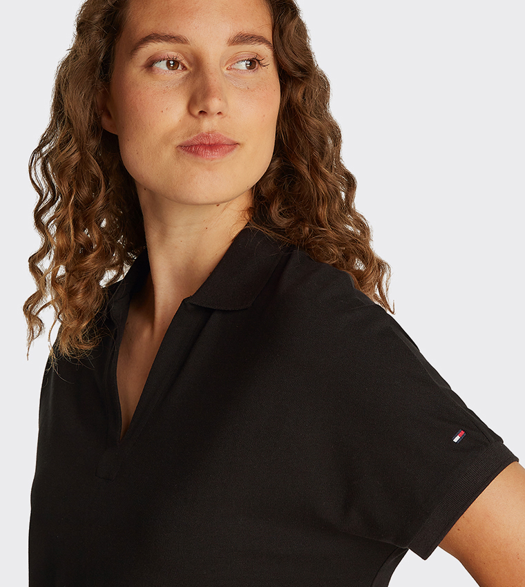 Flag Detail Short Sleeves Polo T-Shirt