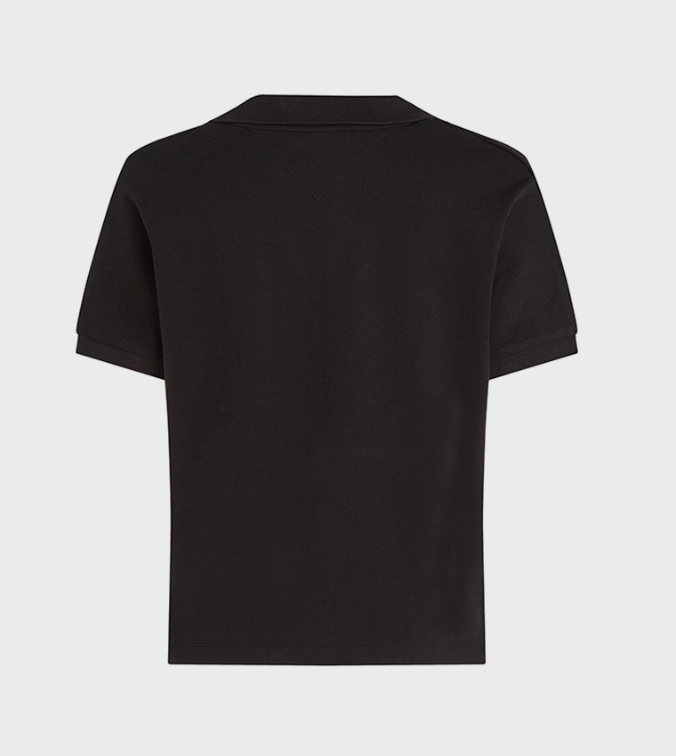 Flag Detail Short Sleeves Polo T-Shirt