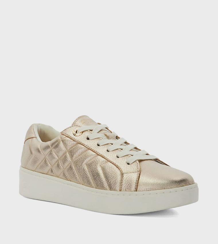 EGENT Quilted Lace-Up Sneakers