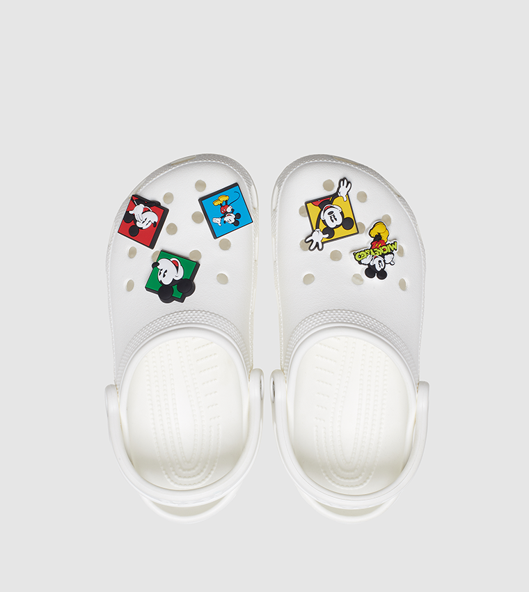 Crocs Mickey Mouse Pack Jibbitz - White