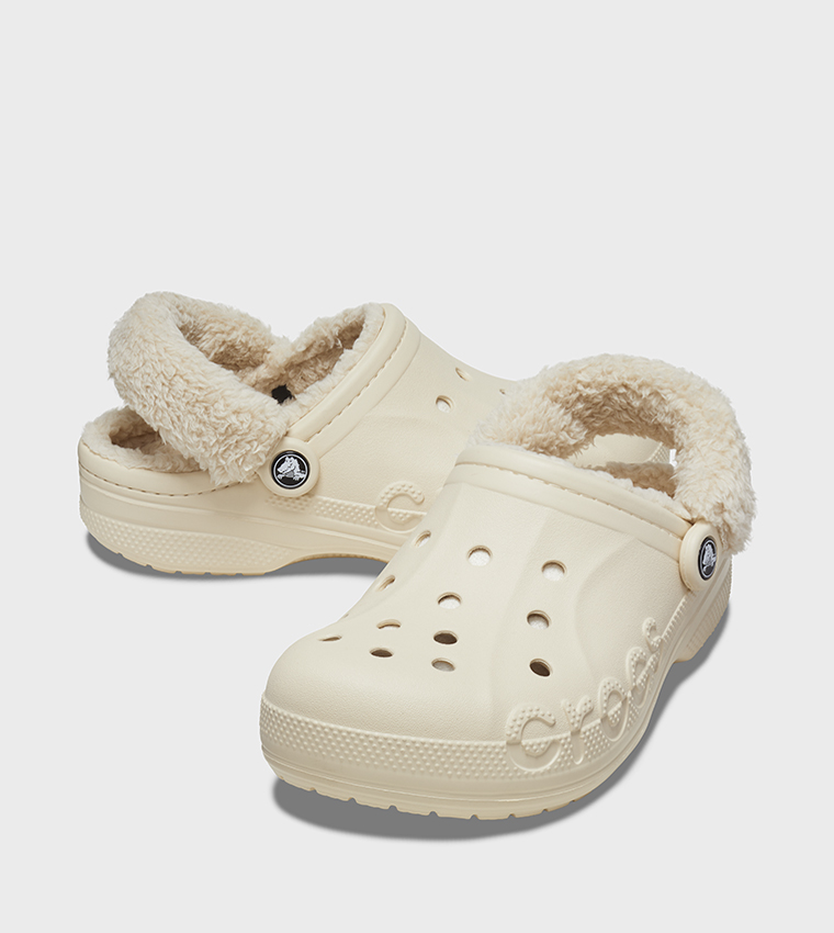 Fuzz lined hot sale white crocs