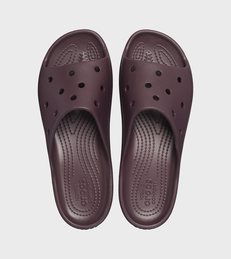 Crocs platform online metallic