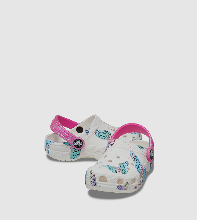 Buy Crocs Kids Classic Clogs In WHITE/MULTI | 6thStreet Oman