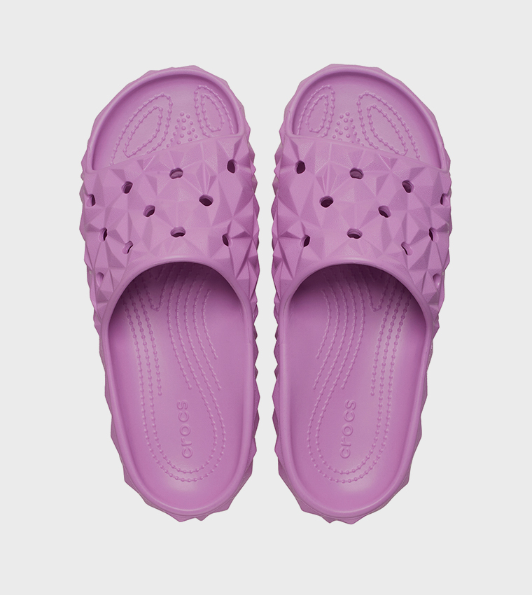 Crocs Geometric Pink Slades Crocs Classic Geometric Slide Sandal - Free Shipping | DSW main image 2
