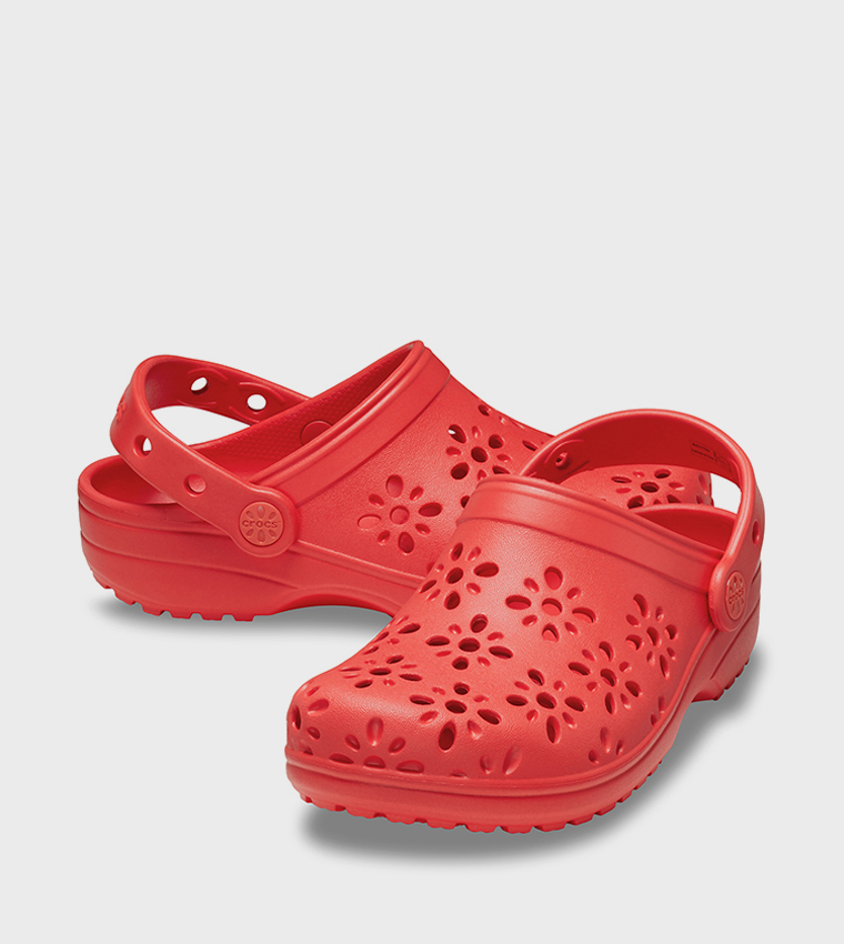 Toddlers' Classic Floral Cut Out Clog 