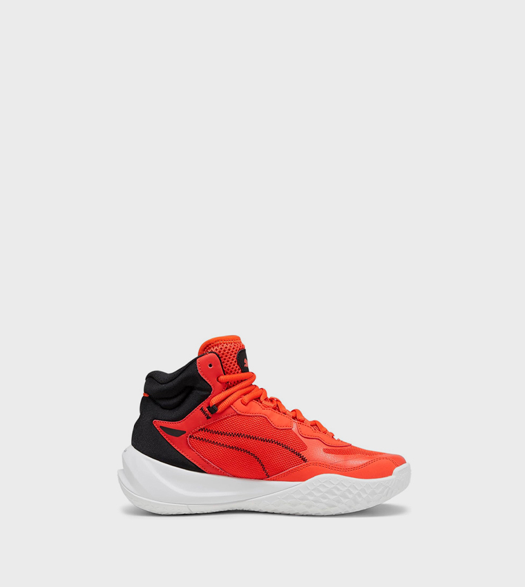 Puma red store high tops