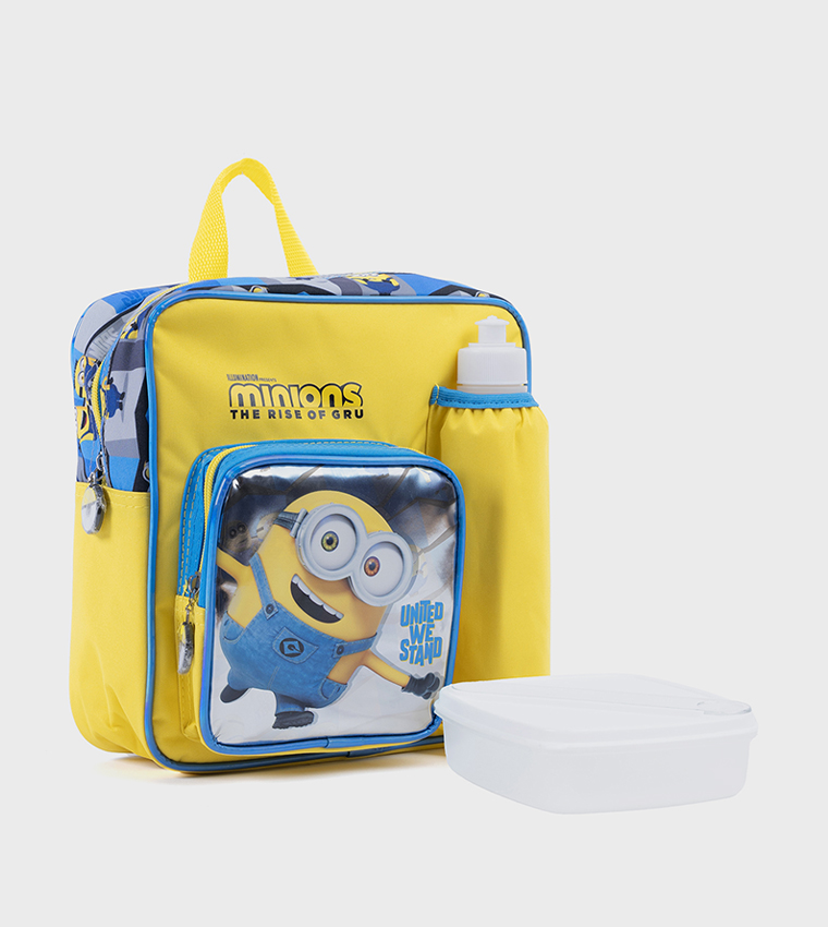 Despicable Me Minions 5 Piece Backpack Lunch Bag Water Bottle