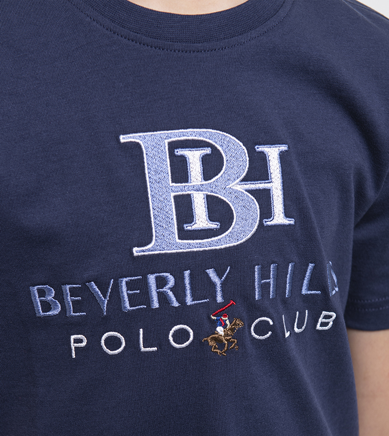 Logo Embroidered Crew Neck T-Shirt