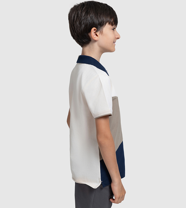 Color Block Short Sleeves Polo T-Shirt