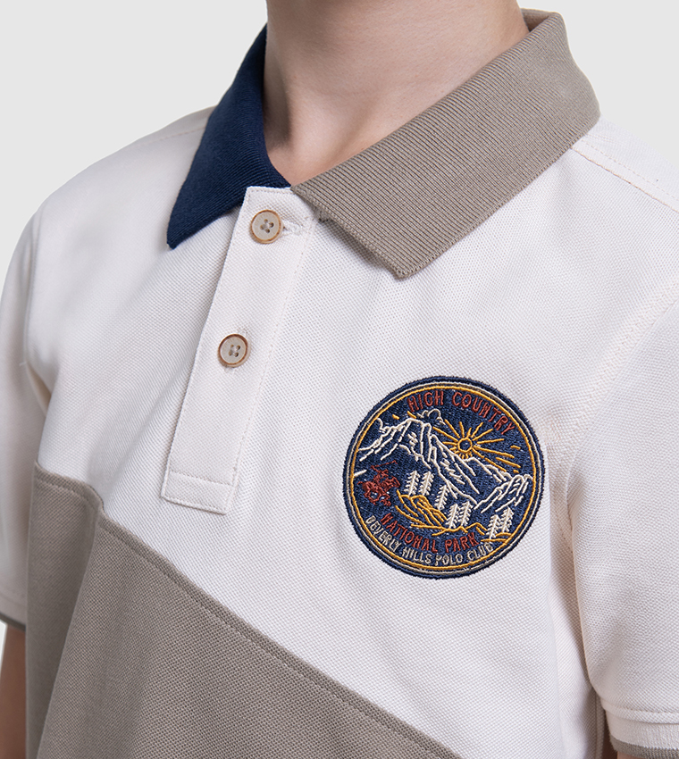 Color Block Short Sleeves Polo T-Shirt